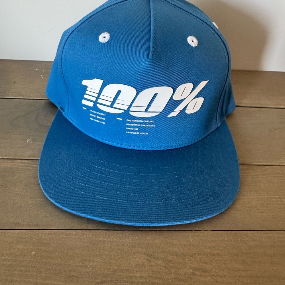 Blue 100% Logo SnapBack